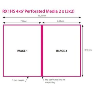 DNP Papier DSRX1HS-4X6P 2 rouleaux 700 pcs. 10x15 Perforé pour DS-RX1HS