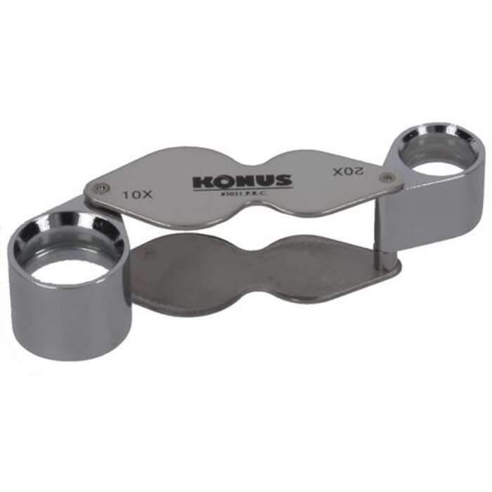 Loupe double Konus 10x-20x loupe grossissante