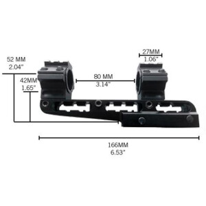 Konus Cantilever Montage Universal - Support robuste pour lunettes de visée