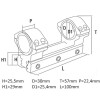 Monture universelle conique 30-25.4 mm Adaptateur annulaire Support de lunette de visée