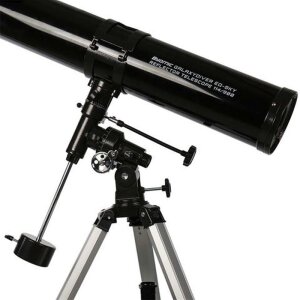 Byomic Télescope à miroir G 114-900 EQ-SKY Astronomie débutant noir