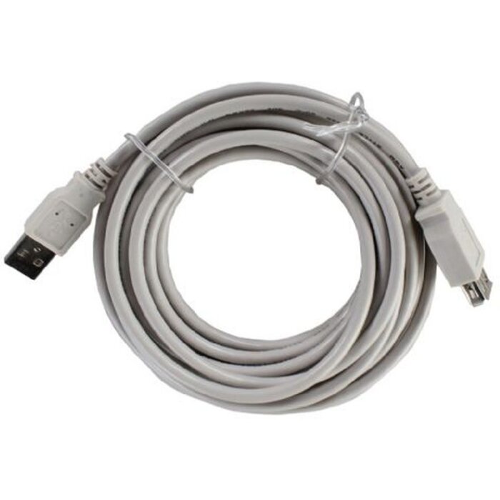 Câble dextension USB 2.0 standard 5m A-male vers A-female gris