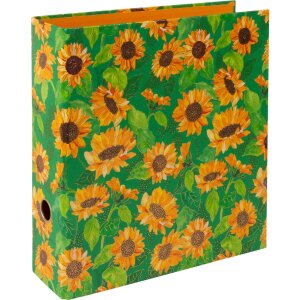 Classeur à motifs Goldbuch Sunflower green Mécanisme à 2 anneaux 8 cm Dos DIN A4