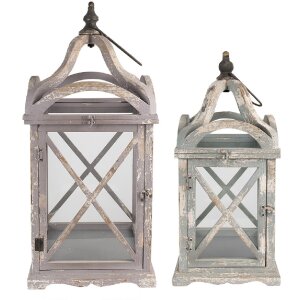 Clayre & Eef 50742 Lanternes (set de 2) 33x33x73 /...