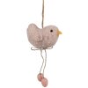 Clayre & Eef 65345 Décoration Pendentif oiseau 10x3x14 cm rose