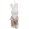 Clayre & Eef 65347 Décoration Pendentif Lapin 6x4x14 cm Blanc