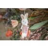 Clayre & Eef 65348 Décoration Pendentif Lapin 6x4x14 cm Blanc