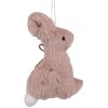 Clayre & Eef 65351 Pendentif décoratif Lapin 7x3x10 cm rose