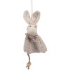 Clayre & Eef 65353 Pendentif décoratif Lapin 8x3x16 cm Beige