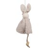 Clayre & Eef 65353 Pendentif décoratif Lapin 8x3x16 cm Beige