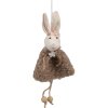 Clayre & Eef 65354 Pendentif décoratif Lapin 8x3x16 cm brun