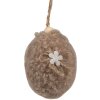 Clayre & Eef 65357 Pendentif décoratif Oeuf Ø 5x7 cm Brun