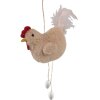 Clayre & Eef 65358 Pendentif décoratif Poulet 10x3x18 cm brun