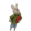 Clayre & Eef 65361 Pendentif décoratif Lapin 5x2x11 cm Vert