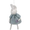 Clayre & Eef 65363 Décoration Pendentif Lapin 6x3x13 cm bleu