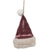 Clayre & Eef 65367 Pendentif décoratif Bonnet de Noël 8x1x13 cm rose