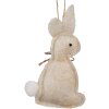 Clayre & Eef 65372 Pendentif décoratif Lapin 6x1x10 cm Beige