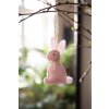 Clayre & Eef 65373 Pendentif décoratif Lapin 6x1x10 cm rose