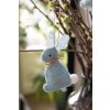 Clayre & Eef 65374 Pendentif décoratif Lapin 6x1x10 cm bleu