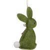 Clayre & Eef 65375 Pendentif décoratif Lapin 6x1x10 cm Vert