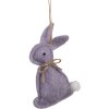 Clayre & Eef 65376 Pendentif décoratif Lapin 6x1x10 cm Violet