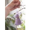 Clayre & Eef 65376 Pendentif décoratif Lapin 6x1x10 cm Violet