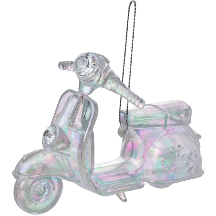 Clayre & Eef 65605 Décoration Pendentif scooter 12x4x8 cm Argenté