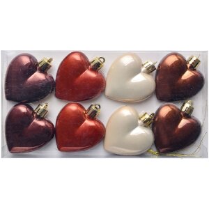 Clayre & Eef 65615 Set de boules de Noël 8 pièces 5x1x5 cm Multicolore