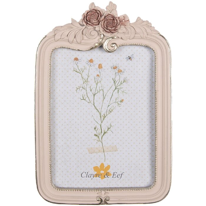 Clayre & Eef 2F1053 Cadre photo 14x2x22 cm / 10x15 cm rose