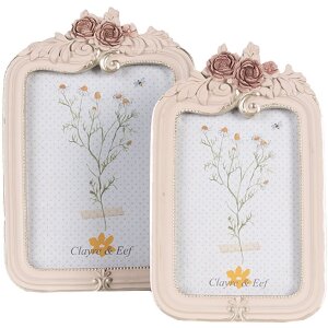 Clayre & Eef 2F1053 Cadre photo 14x2x22 cm / 10x15 cm rose