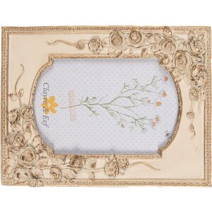 Clayre & Eef 2F1057 Cadre photo 16x3x21 cm / 10x15 cm Beige Doré