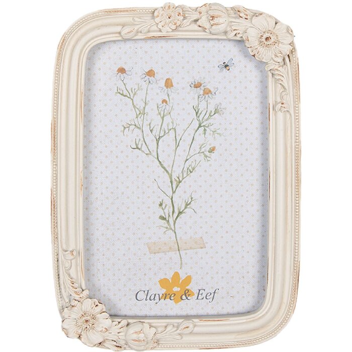 Clayre & Eef 2F1079 Cadre photo 14x2x19 cm / 10x15 cm Beige