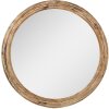 Clayre & Eef 52S305 Miroir mural rond brun vert Ø 60x6 cm