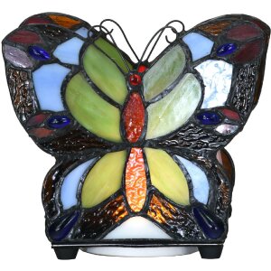 LumiLamp 5LL-6340 Lampe de table Tiffany Papillon 15x8x13...