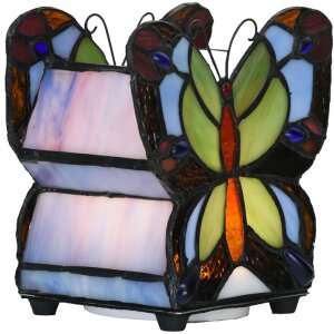 LumiLamp 5LL-6340 Lampe de table Tiffany Papillon 15x8x13...