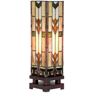 LumiLamp 5LL-6353 Lampe de table Tiffany 15x15x54 cm...