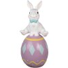 Clayre & Eef 5MG0027 Décoration Lapin 41x39x91 cm Blanc Violet