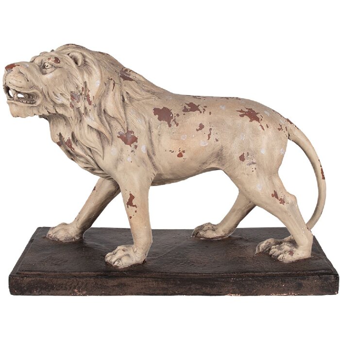 Clayre & Eef 5MG0029 Décoration Lion 55x23x40 cm Beige Marron