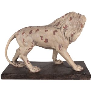 Clayre & Eef 5MG0029 Décoration Lion 55x23x40 cm Beige Marron