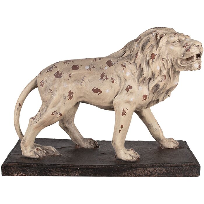 Clayre & Eef 5MG0030 Décoration Lion 55x23x40 cm Beige Marron