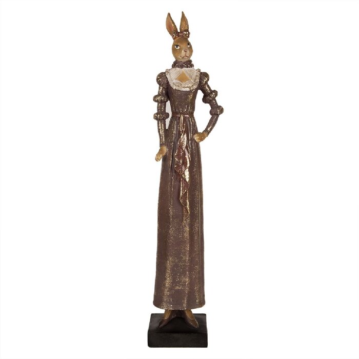 Clayre & Eef 5PR0131 Décoration Lapin 13x10x53 cm Marron