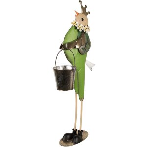 Clayre & Eef 5Y1219 Oiseau décoratif Vert 30x15x83 cm Décoration de jardin stylée