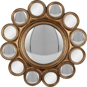 Clayre & Eef 62S285 Miroir Ø 45x2 cm Couleur or