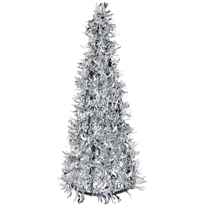 Clayre & Eef 65537L Sapin de Noël Décoration Argent Ø 18x46 cm