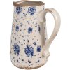 Clayre & Eef 6CE1660L Décoration Pot 21x15x23 cm Beige Bleu