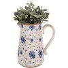 Clayre & Eef 6CE1660L Décoration Pot 21x15x23 cm Beige Bleu