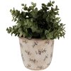 Clayre & Eef 6CE1669S Décoration Pot de fleurs Ø 13x12 cm Beige Bleu