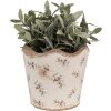 Clayre & Eef 6CE1672M Décoration Pot de fleurs Ø 16x15 cm Beige Bleu