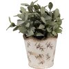 Clayre & Eef 6CE1672S Décoration Pot de fleurs Ø 13x12 cm Beige Bleu