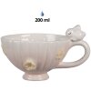 Clayre & Eef 6CE1699 Tasse à café avec soucoupe rose 200ml 14x11x9cm 14x13x5cm